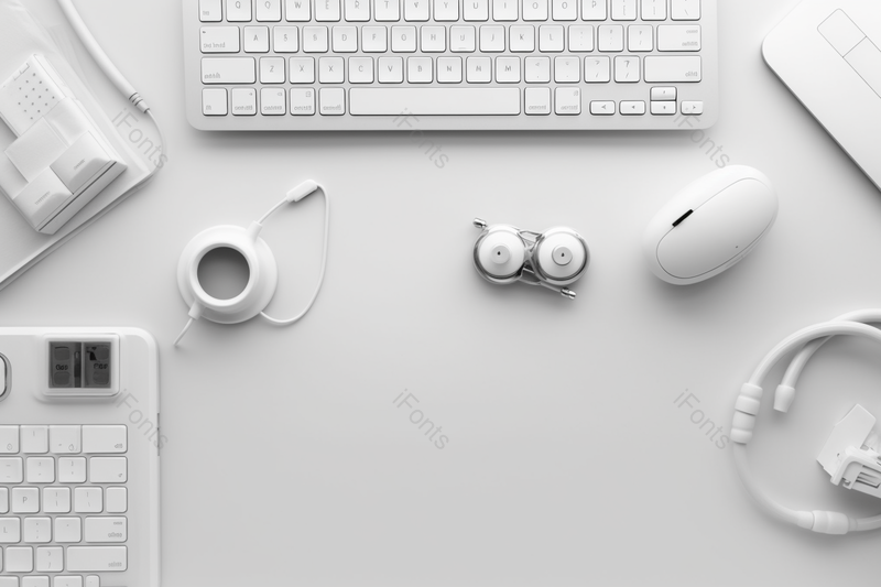 现代白色耳机信息计算机,高清,摄影图,摄影图片,图片大全,摄影图免费下载